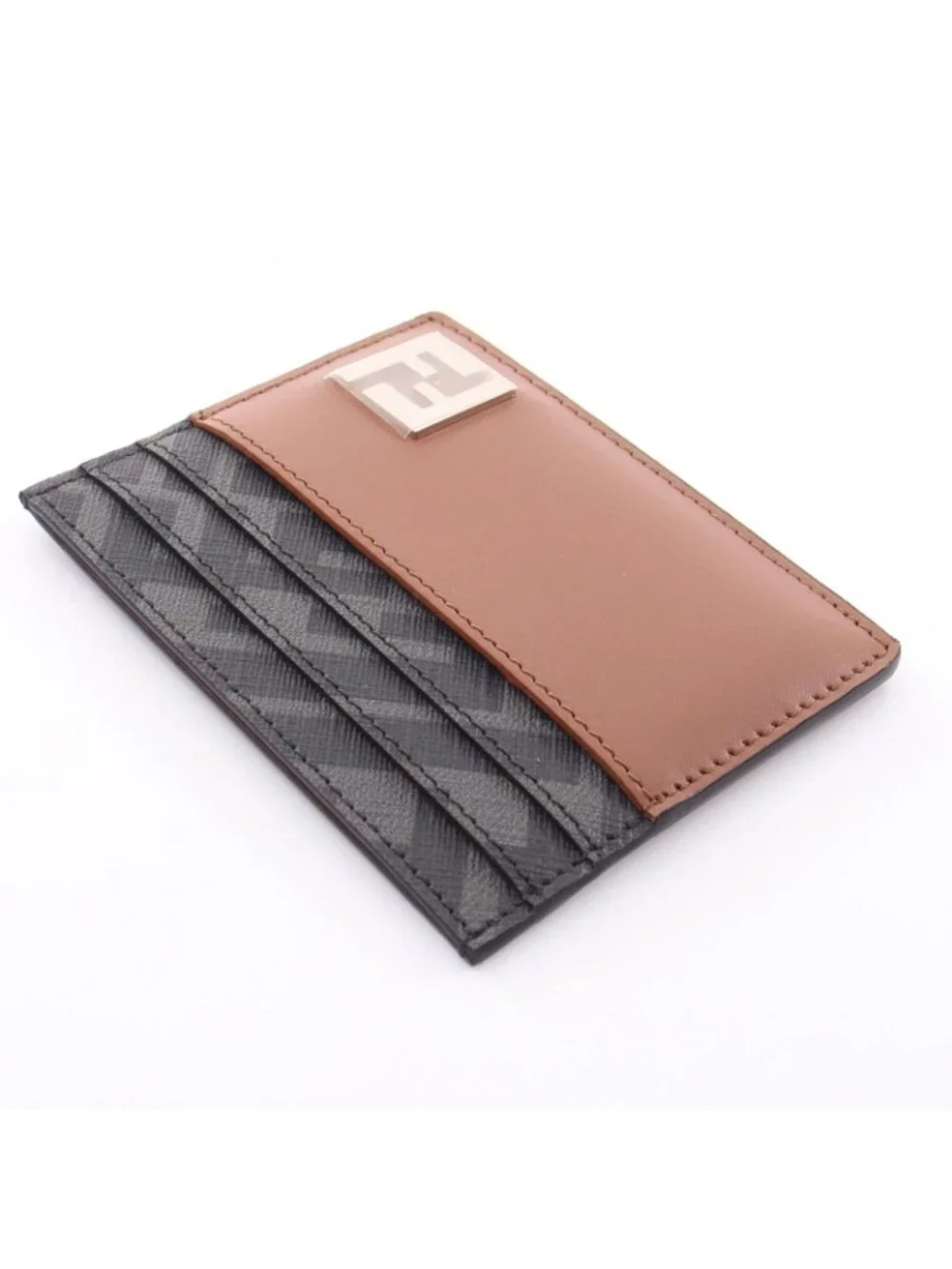 Fendi Card Case FF Square Leather